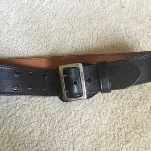 Bianchi Sam Browne black leather double prong duty belt